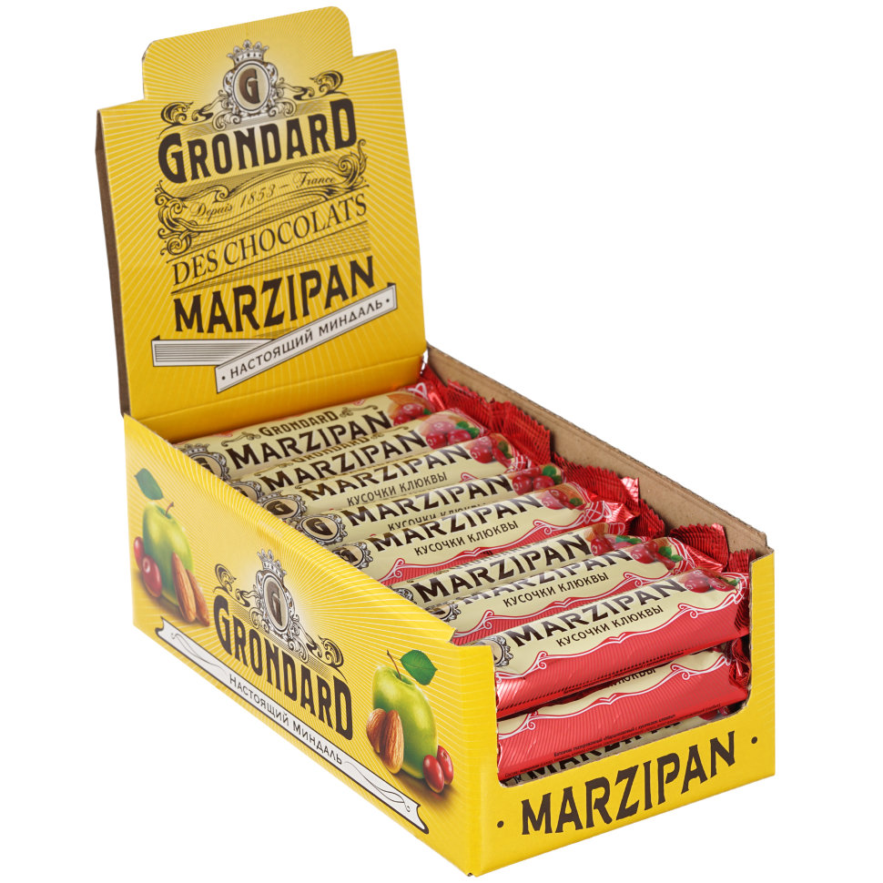  TM Grondard     (8415) Батончики глазированные Марципановые Клюква, (24шт по 50г)    в Салехарде